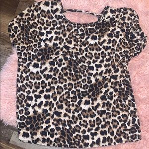 Cheetah print boutique top